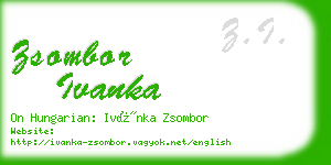 zsombor ivanka business card